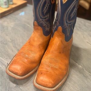 Anderson Bean Tan and Blue Cowboy Boots